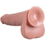 Realrock Ultra Realistic Skin Extra Large Straight Dildo with Balls and Suction Cup - Vanilla - 15in