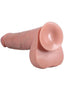Realrock Ultra Realistic Skin Extra Large Straight Dildo with Balls and Suction Cup - Vanilla - 15in