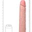 Realrock Ultra Realistic Skin Extra Large Straight Dildo with Suction Cup - Vanilla - 14in