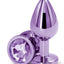 Rear Assets Aluminum Anal Plug - Metal/Purple - Medium