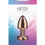 Rear Assets Aluminum Anal Plug - Petite - Metal/Multicolor/Rainbow/Rose Gold - XSmall