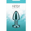 Rear Assets Aluminum Anal Plug - Petite - Metal/Teal - XSmall