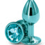 Rear Assets Aluminum Anal Plug - Metal/Teal - Small