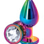 Rear Assets Multicolor Anal Plug - Clear - Medium/Small