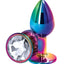 Rear Assets Multicolor Anal Plug - Clear/Multicolor - Small