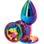 Rear Assets Multicolor Anal Plug - Multicolor/Rainbow - Small