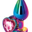 Rear Assets Multicolor Heart Anal Plug - Multicolor/Pink - Medium