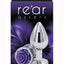 Rear Assets Rose Aluminum Anal Plug - Metal/Purple/Silver - Medium