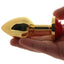 Rear Assets Rose Aluminum Anal Plug - Gold/Metal/Red - Medium