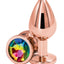 Rear Assets Rose Gold Anal Plug - Multicolor/Rainbow/Rose Gold - Medium