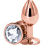Rear Assets Rose Gold Anal Plug - Clear/Rose Gold - Small