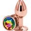 Rear Assets Rose Gold Anal Plug - Rainbow - Small