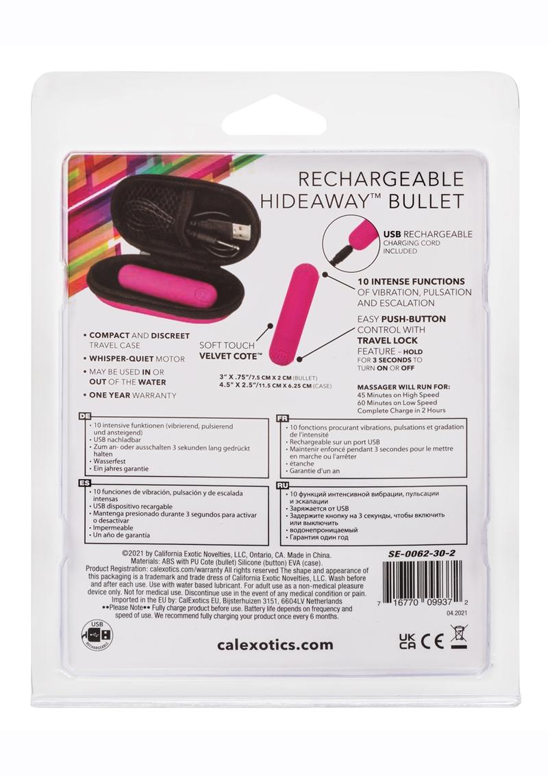 Rechargeable Hideaway Bullet Vibrator - Pink