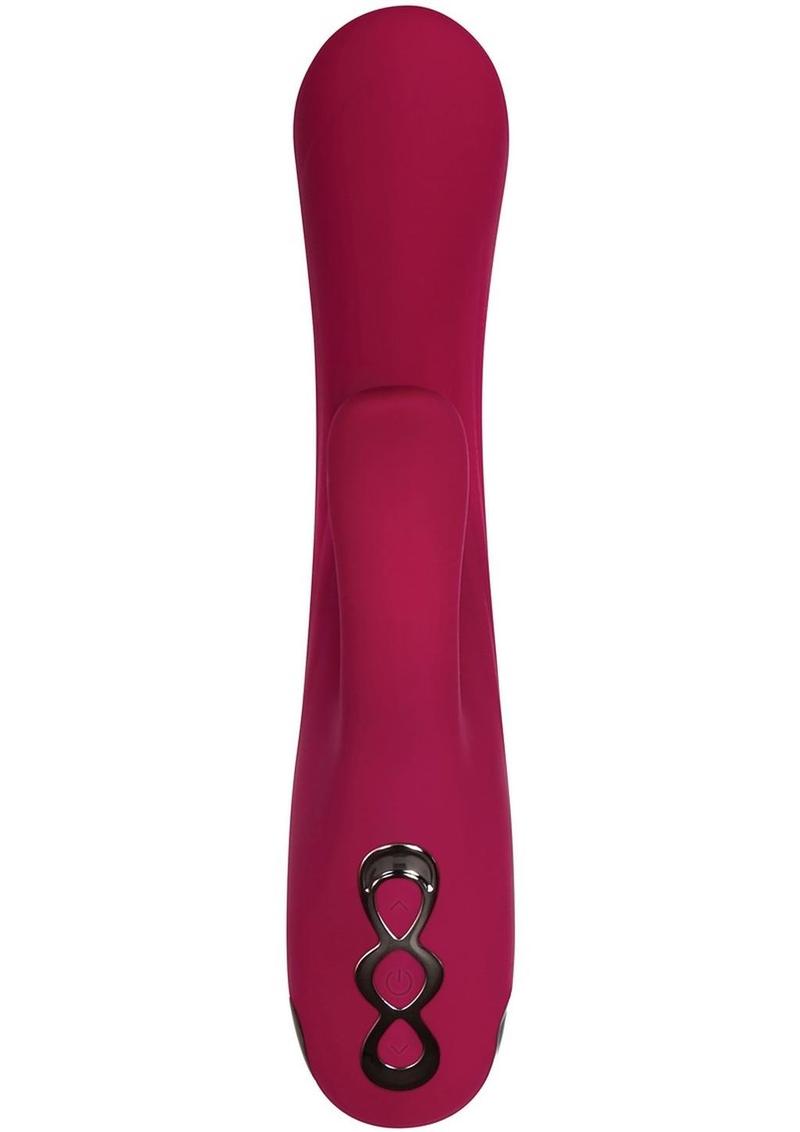 Red Dream Rechargeable Silicone Vibrator - Burgundy/Red