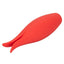 Red Hot Fury Rechargeable Silicone Vibrator with Clitoral Stimulation - Red