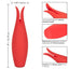Red Hot Fury Rechargeable Silicone Vibrator with Clitoral Stimulation