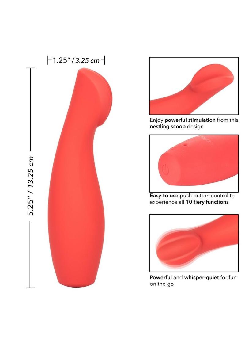 Red Hot Ignite Clitoral Stimulation Silicone Rechargeable Waterproof - Red