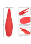 Red Hot Sizzle Rechargeable Silicone Vibrator with Clitoral Stimulation - Red