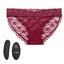 Remote Control Rechargeable Lace Panty Vibe - Red - Medium/Small - Set