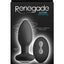 Renegade Alpine Rechargeable Silicone Anal Plug with Remote Control - Black