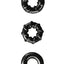 Renegade Dyno Rings Super Stretchable Cock Rings - Black - Set Of 3