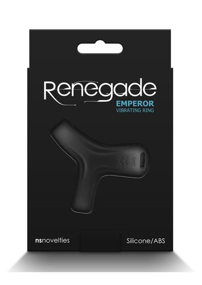 Renegade Emperor Rechargeable Silicone Vibrating Cock Ring - Black
