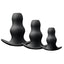 Renegade Peekers Trainer Silicone Hollow Butt Plugs Kit - Black - 3 Per Set