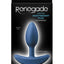 Renegade Rechargeable Silicone Vibrating Heavyweight Anal Plug - Blue - Small