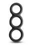 Renegade Threefold Silicone Cock Ring - Black