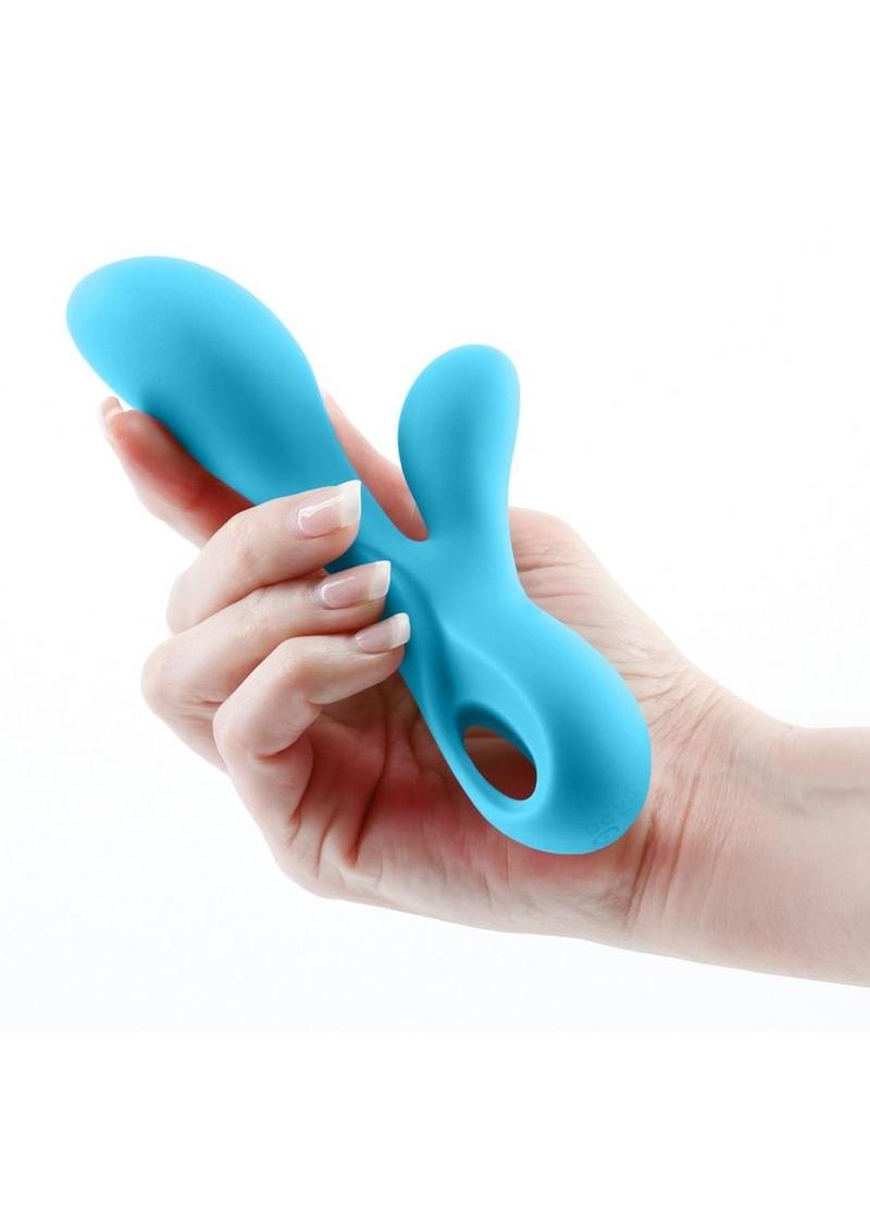 Revel Galaxy Rechargeable Silicone Rabbit Vibrator - Blue