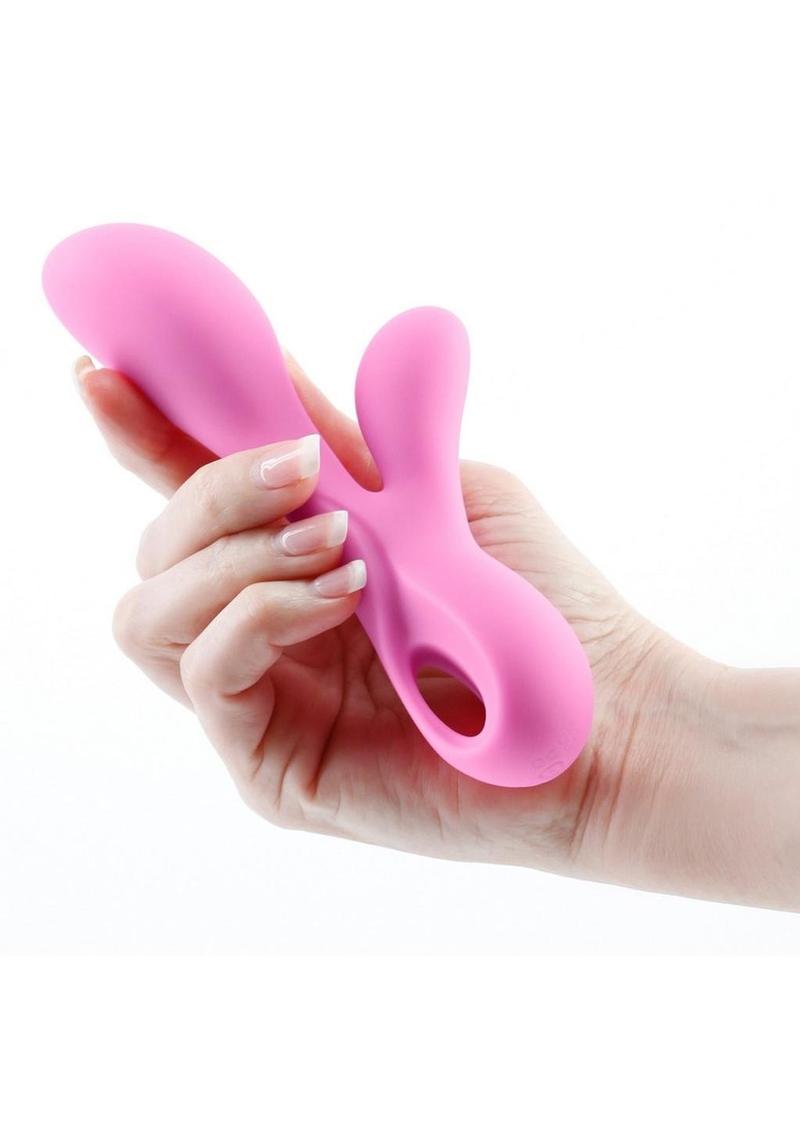 Revel Galaxy Rechargeable Silicone Rabbit Vibrator - Pink