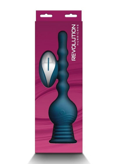 Revolution Hurricane Rechargeable Silicone Vibrator with Remote Control - Teal