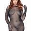 Rhinestone Fishnet Gloved Mini Dress