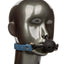 Ride 'Em Premium Denim Collection Ball Gag - Blue
