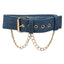 Ride 'Em Premium Denim Collection Collar with Leash - Blue