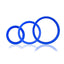 Ringo Pro X3 Silicone Cock Rings Set Waterproof - Blue - 3 Piece/Pack