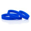 Ringo Pro X3 Silicone Cock Rings Set Waterproof - Blue - 3 Piece/Pack
