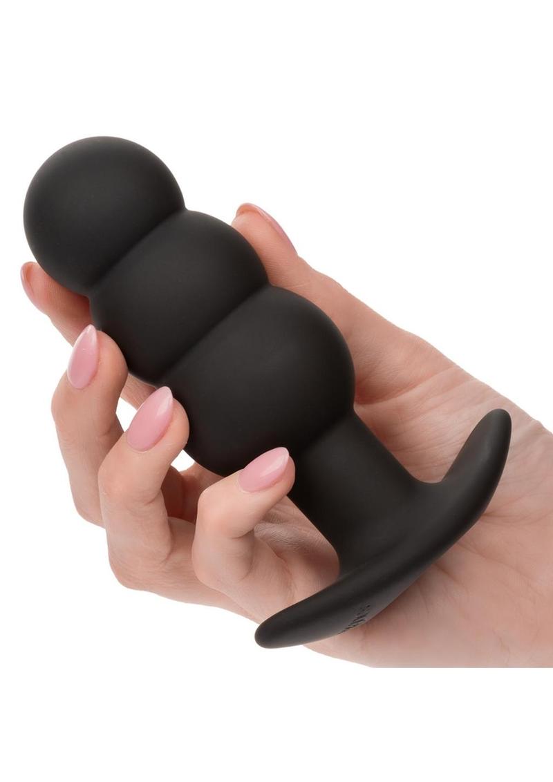 Rock Bottom Beaded Rechargeable Silicone Probe - Black
