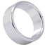 Rock Solid Brushed Alloy Aluminum Cock Ring - Metal/Silver - Large