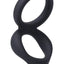Rock Solid Dual Enhancer Silicone Ring - Black