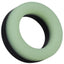 Rock Solid The Big O Glow In The Dark Silicone Cock Ring - Black/Glow In The Dark/Green