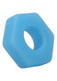 Rock Solid The Cog Silicone Cock Ring - Blue/Glow In The Dark