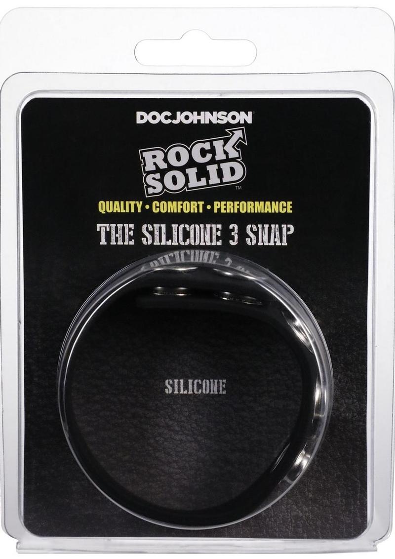 Rock Solid The Silicone 5 Snap Adjustable Cock Ring