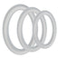 Rock Solid Tri-Pack Silicone Gasket Cock Ring - White