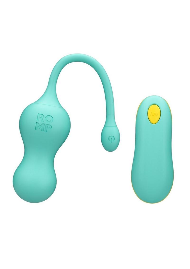 Romp Cello Rechargeable Silicone G-Spot Vibrator with Remote - Teal