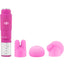 Rose Revitalize Massage Kit with Silicone Attachments - Pink