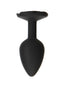 Roses Til Dawn Silicone Butt Plug - Black - Small
