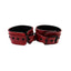 Rouge Anaconda Leather Adjustable Ankle Cuffs - Black/Burgundy/Red