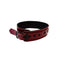 Rouge Anaconda Leather Adjustable Collar 1 Ring - Black/Burgundy/Red