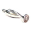 Rouge Fish Tail Stainless Steel Anal Plug Probe - Clear Jewel - Large